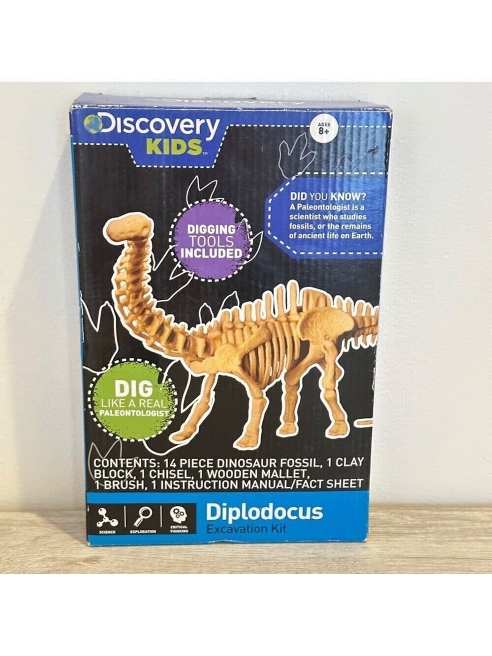 Discovery Kids Diplodocus Excavation Kit Dinosaur Fossil Dig STEM Toy Science
